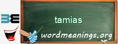 WordMeaning blackboard for tamias